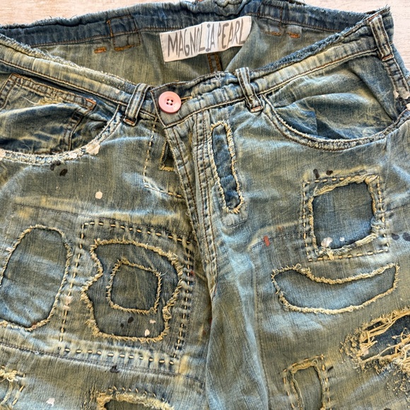 Magnolia Pearl Blue Denim with Pink Button, Never Worn, OSFA - Picture 3 of 6